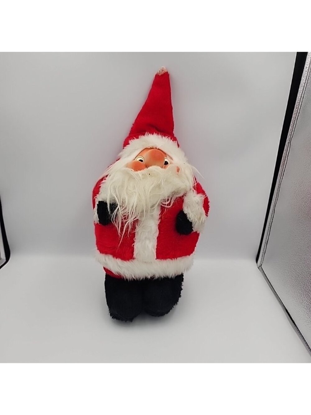 Vintage Santakins Rennoc Santa Clause 1982 Plush Doll Chubby Face